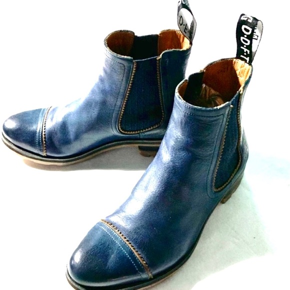 John Fluevog Shoes - John Fluevog Ankle Boots Navy Pristine 9.5